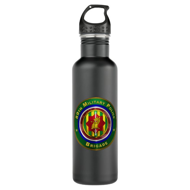 89th Military Police Brigade  710 Ml Water Bottle (Front)