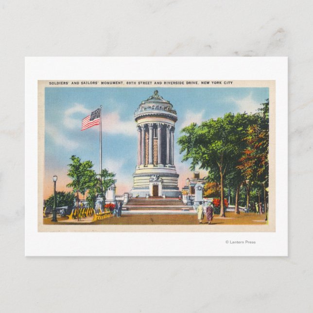 89th St & Riverside Drive Soldiers' Postcard (Front)