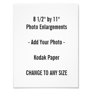 8 1/2" by 11"  Photo Enlargement