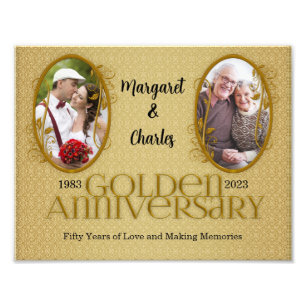 8-1/2x11 50th Annivsersary Scrapbook Collage Photo Print