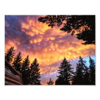 8.5"x11" Photo Print || Mammatus Cloud Sunset