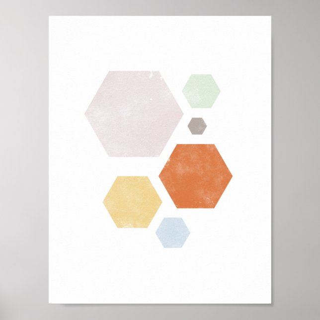 8.5" x 11", Colourful Shape Poster (Front)