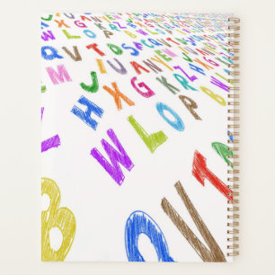 8.5x11 Spiral Notebook -Education Alphabet Planner