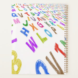 8.5x11 Spiral Notebook -Education Alphabet Planner