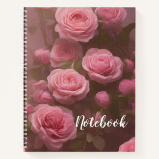 8.5x11 Spiral Notebook - Roses