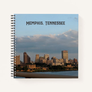 8.5X8.5 Spiral Notebook - skyline of Memphis, TN.