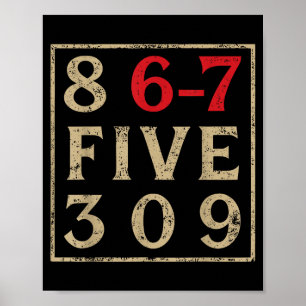 8 67 Five 309 Funny Six Seven Poster