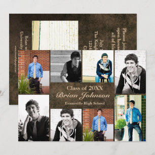 8/9 Photos Leather - Graduation Announcement