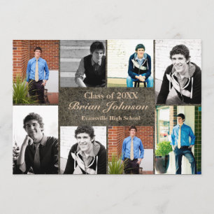 8/9 Photos Leather - Graduation Announcement