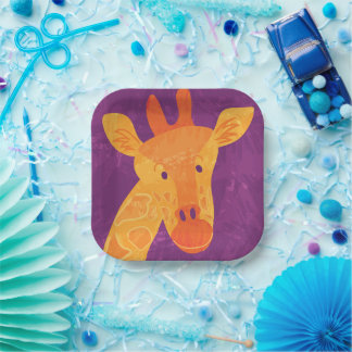 8 Adorable Giraffe Party Paper Plates