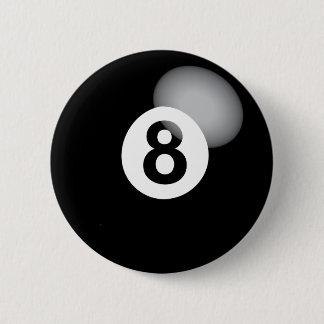 8 ball 6 cm round badge