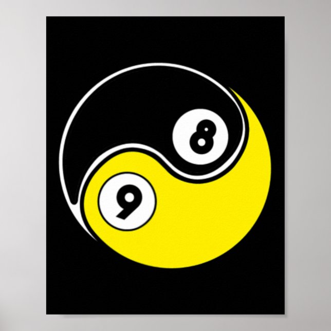 8 Ball 9 Ball Snooker Pool Billiards  Poster (Front)