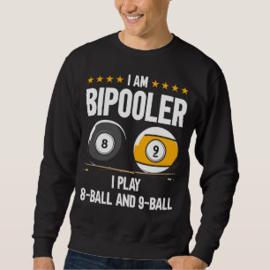 8 Ball and 9 Ball Humour Funny Billiards Sweatshirt