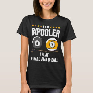 8 Ball and 9 Ball Humour Funny Billiards T-Shirt