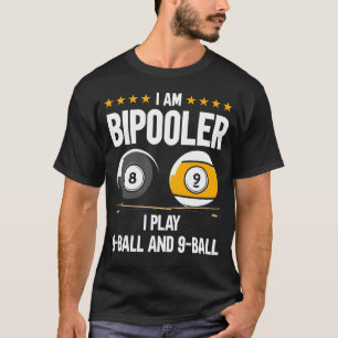8 Ball and 9 Ball Humour Funny Billiards T-Shirt
