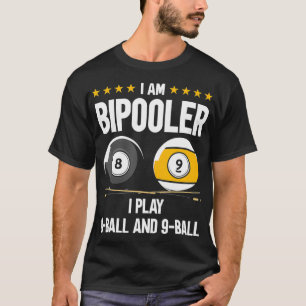 8 Ball and 9 Ball Humour Funny Billiards T-Shirt