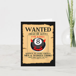 8 Ball Billiards Billiard Pool Player Snooker  Card