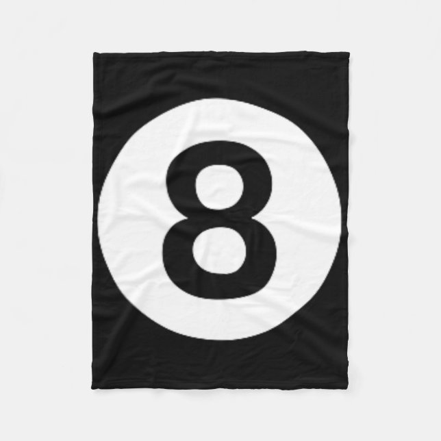 8 Ball Billiards Pool Table Costume Eight Ball  Fleece Blanket (Front)