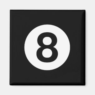 8 Ball Billiards Pool Table Costume Eight Ball  Magnet