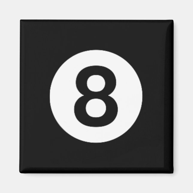 8 Ball Billiards Pool Table Costume Eight Ball  Magnet (Front)