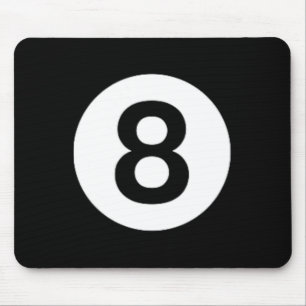 8 Ball Billiards Pool Table Costume Eight Ball  Mouse Mat