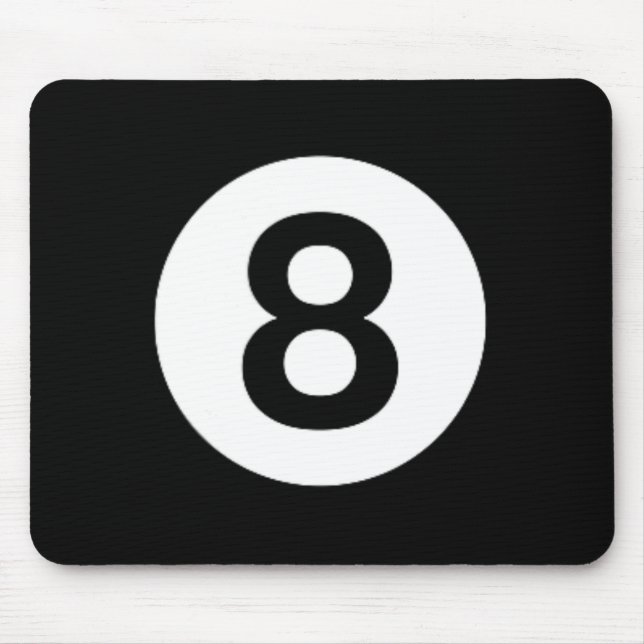 8 Ball Billiards Pool Table Costume Eight Ball  Mouse Mat (Front)