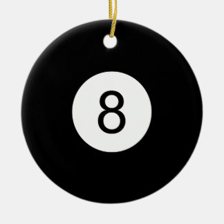 8 Ball Ceramic Tree Decoration