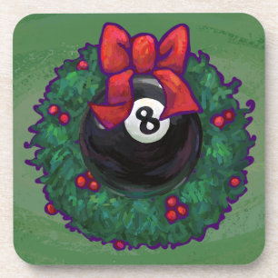 8 Ball Christmas Coaster