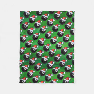 8 Ball Christmas Fleece Blanket