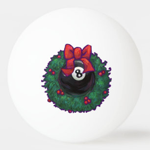 8 Ball Christmas Wreath Green