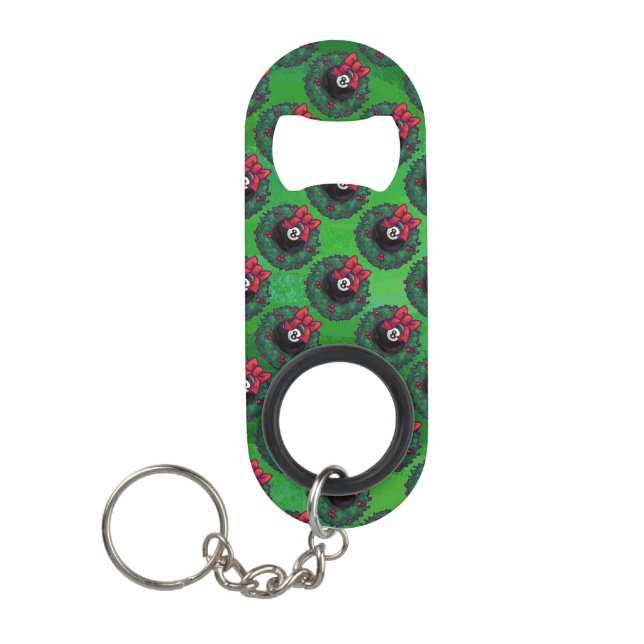 8 Ball Christmas Wreath Green (Front)