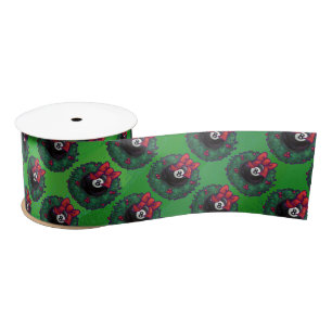 8 Ball Christmas Wreath Satin Ribbon