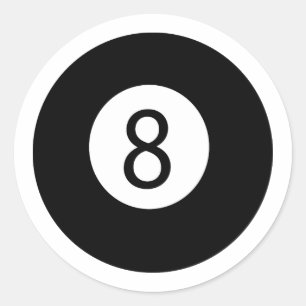 8 Ball Classic Round Sticker
