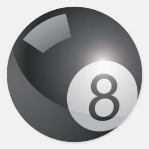 8 Ball Classic Round Sticker