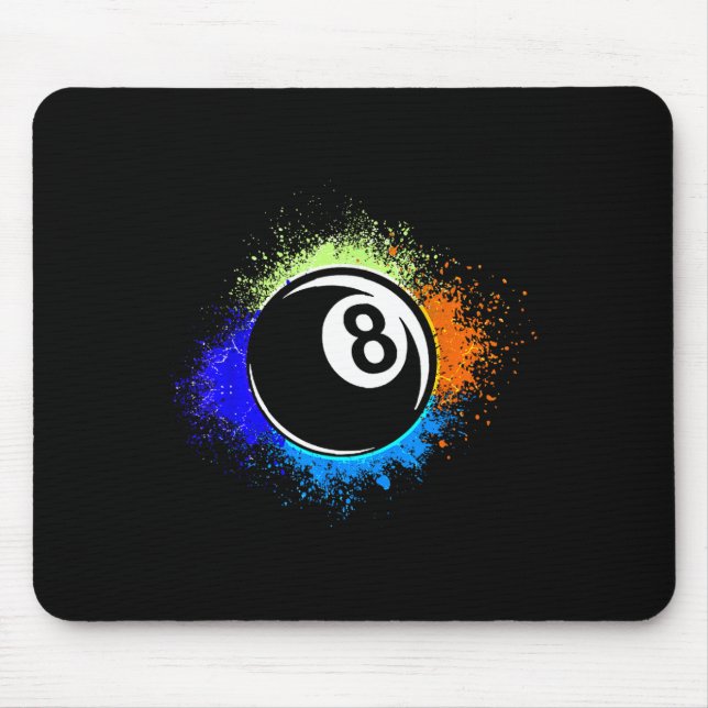 8-ball Eight-ball Pool Billiards Snooker  Mouse Mat (Front)