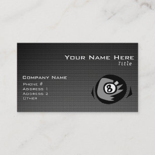 8 ball; Faux Carbon Fibre Business Card