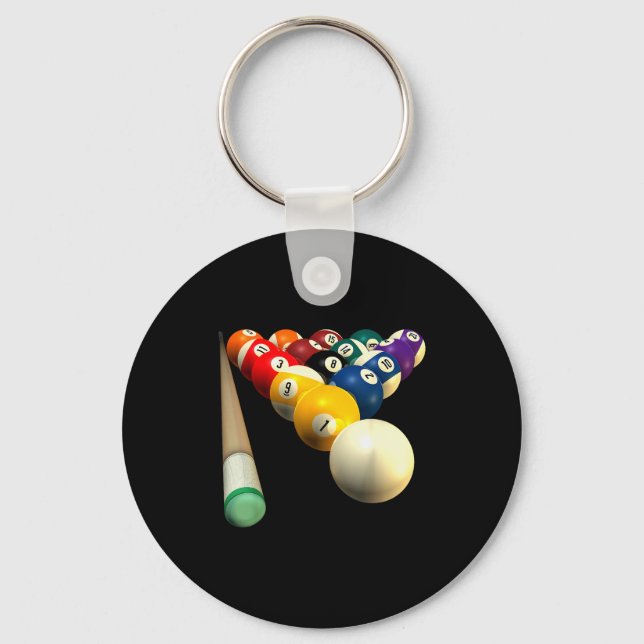 8-ball Ol Team S For Bar League Protecting  Key Ring (Front)