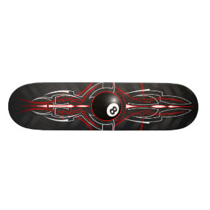 8-Ball Old School Pinstripe Board Skateboard