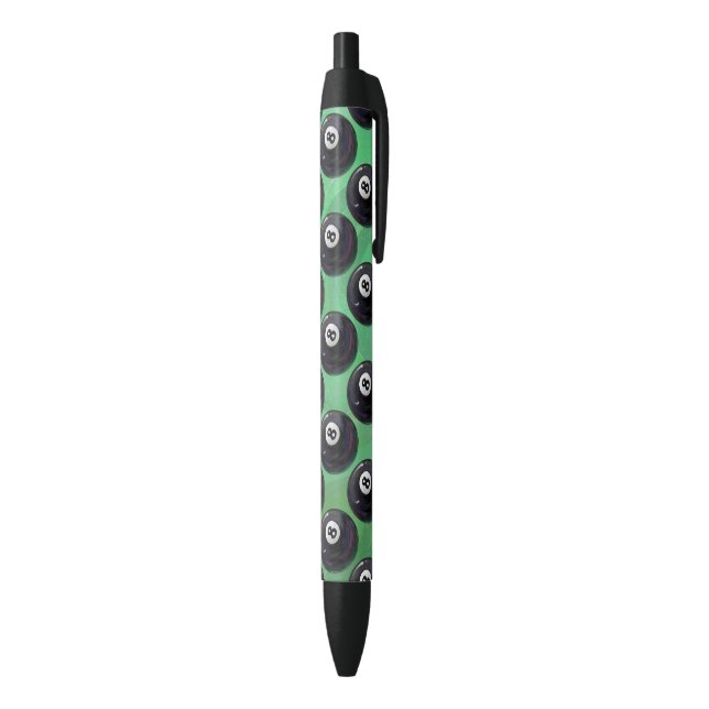 8 Ball Pattern Black Ink Pen (Bottom (Vertical))