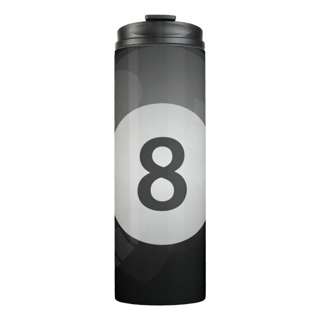 8 Ball Pool Ball  Thermal Tumbler (Front)