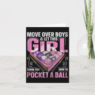 8 Ball Pool Billiard Quote For A Pool Player Girl  Card