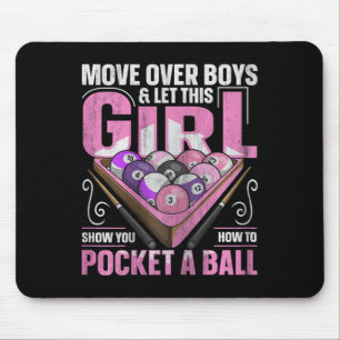 8 Ball Pool Billiard Quote For A Pool Player Girl Mouse Mat