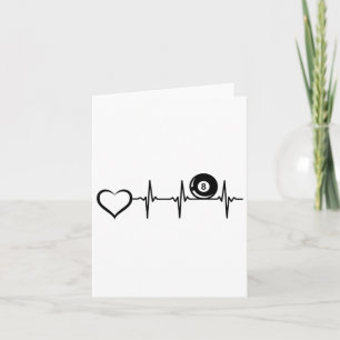 8-ball Pool Billiards - Billiard Heartbeat Heart Card