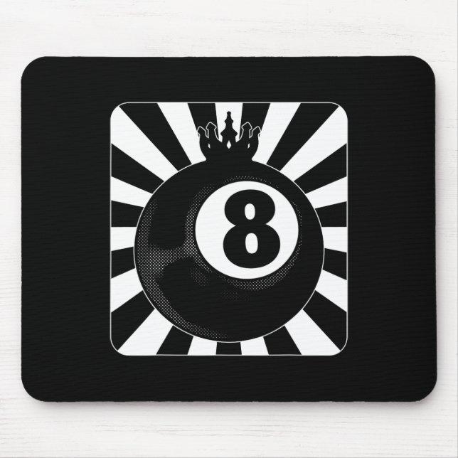 8 Ball Pool Billiards Billiard Player  Mouse Mat (Front)