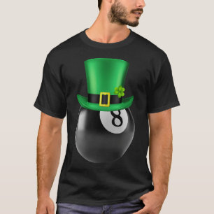 8 Ball Pool Billiards Lover St Paddys Day Leprecha T-Shirt