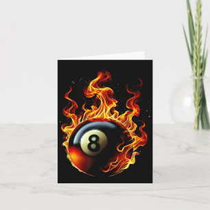 8 Ball Pool Billiards Player Flame Card