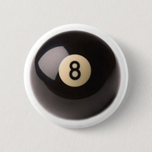 8 ball pool eight 6 cm round badge