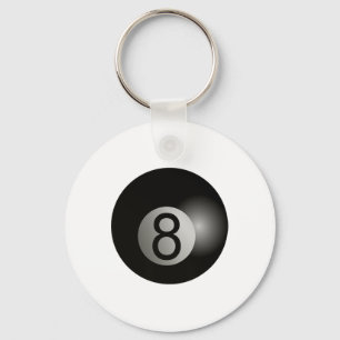 8 Ball Pool Hall Shark Billiards Player Hustler  Key Ring
