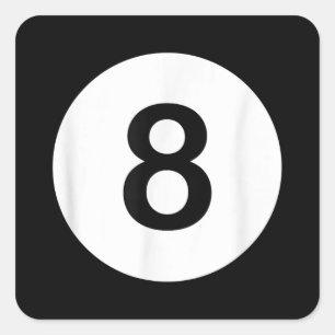 8 Ball Pool Hall Tees, Shark Lover Gift Square Sticker