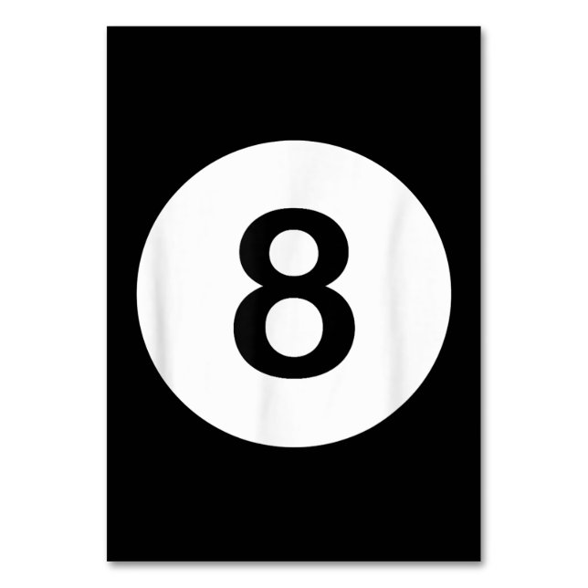 8 Ball Pool Hall Tees, Shark Lover Gift Table Number (Front)